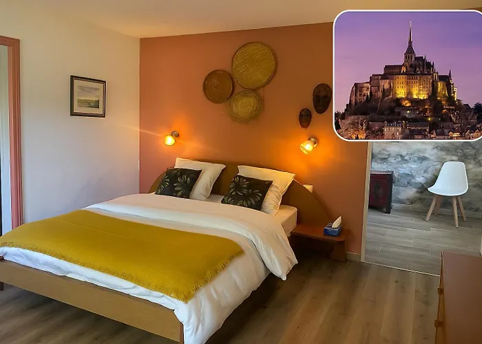 Parenthese Poetique Face Au Mont-Saint-Michel, Entre Nature Vivante, Animaux Et Petit-Dejeuner Festin Servon (Manche)